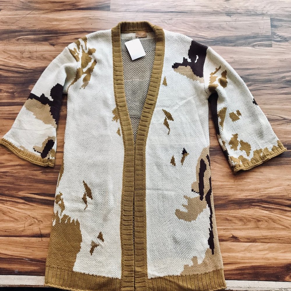 Camo Cardigan Sweater